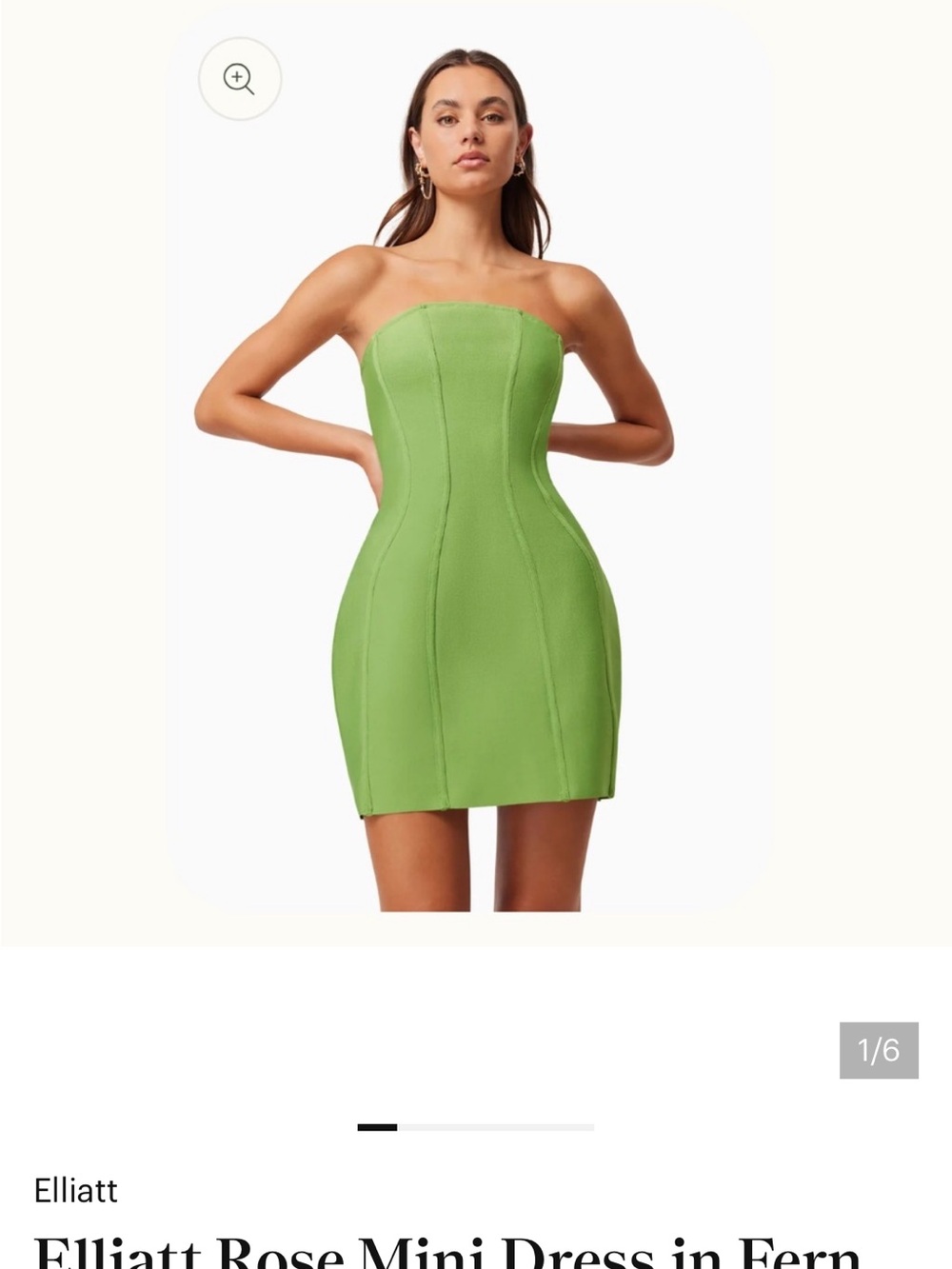 Elliatt Rose Mini Dress in Fern Green